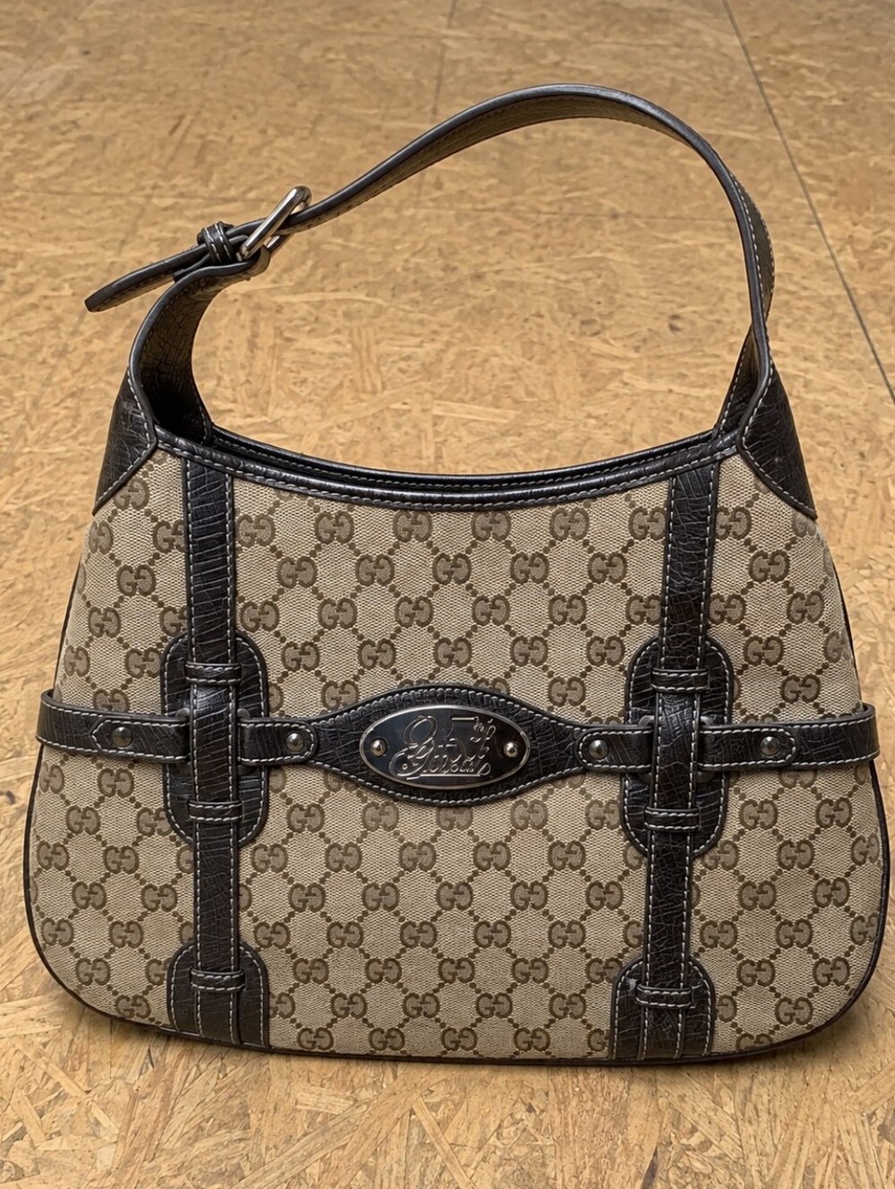 GUCCI 85th Anniversary Monogram Shoulder Bag. Authenticated.